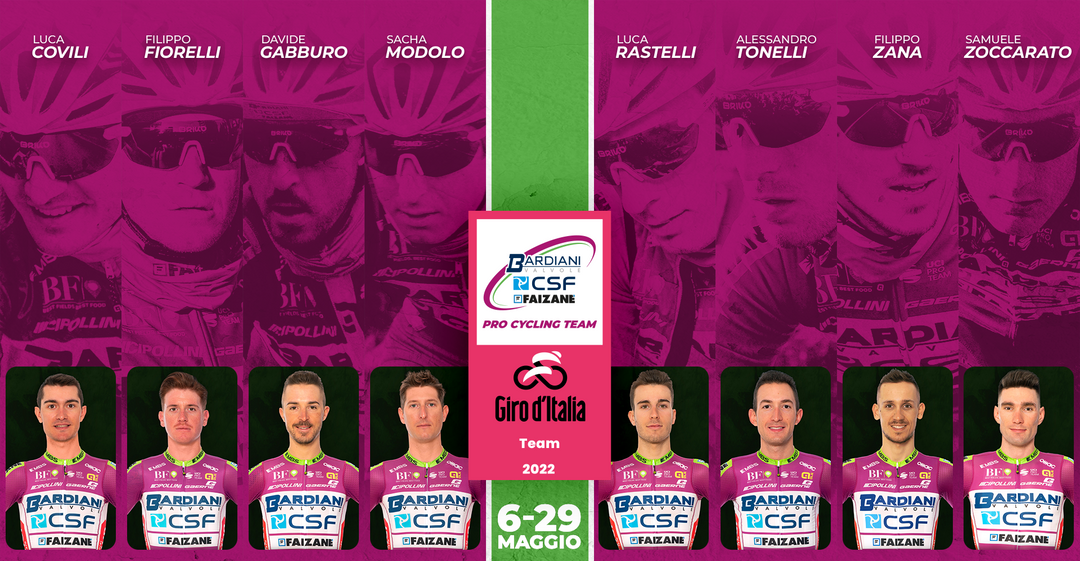 GIRO D'ITALIA 2022 - LA FORMAZIONE UFFICIALE